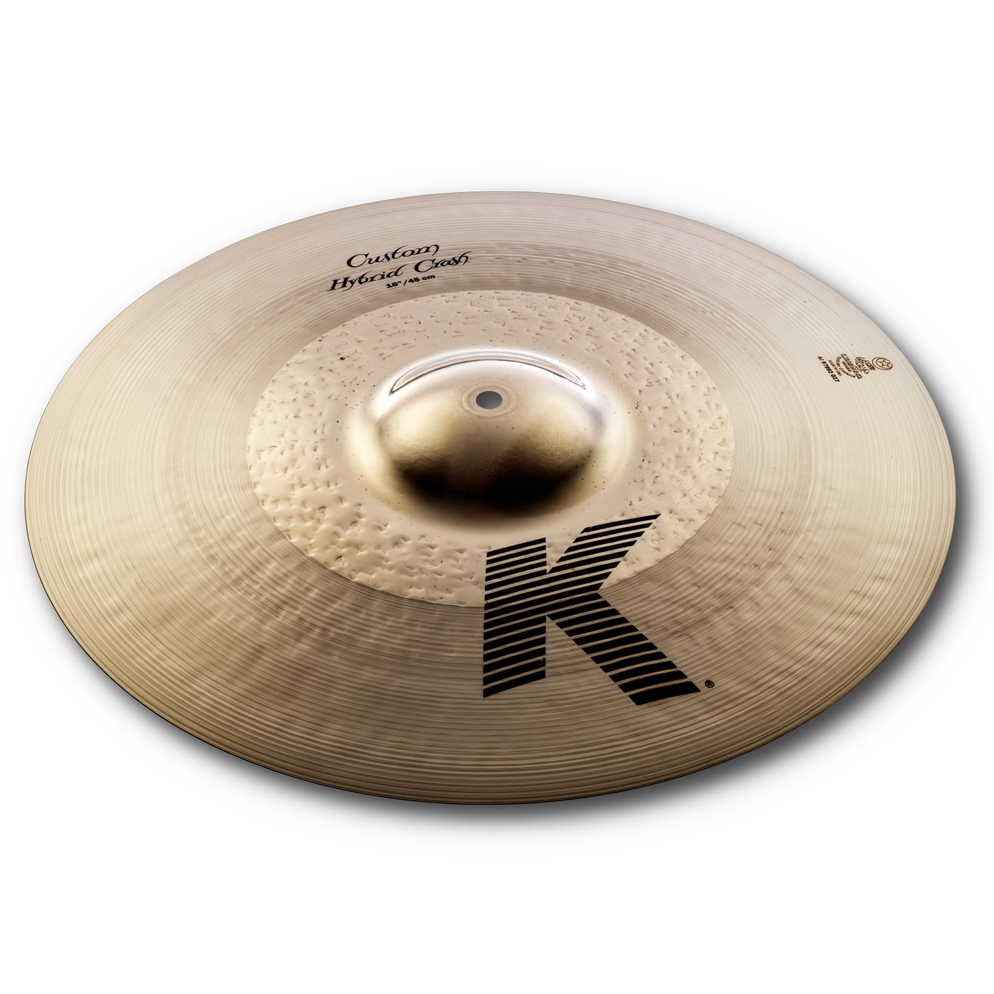 Zildjian K1218 18" K Custom Hybrid Crash Cymbal w/ Drumstick Bag