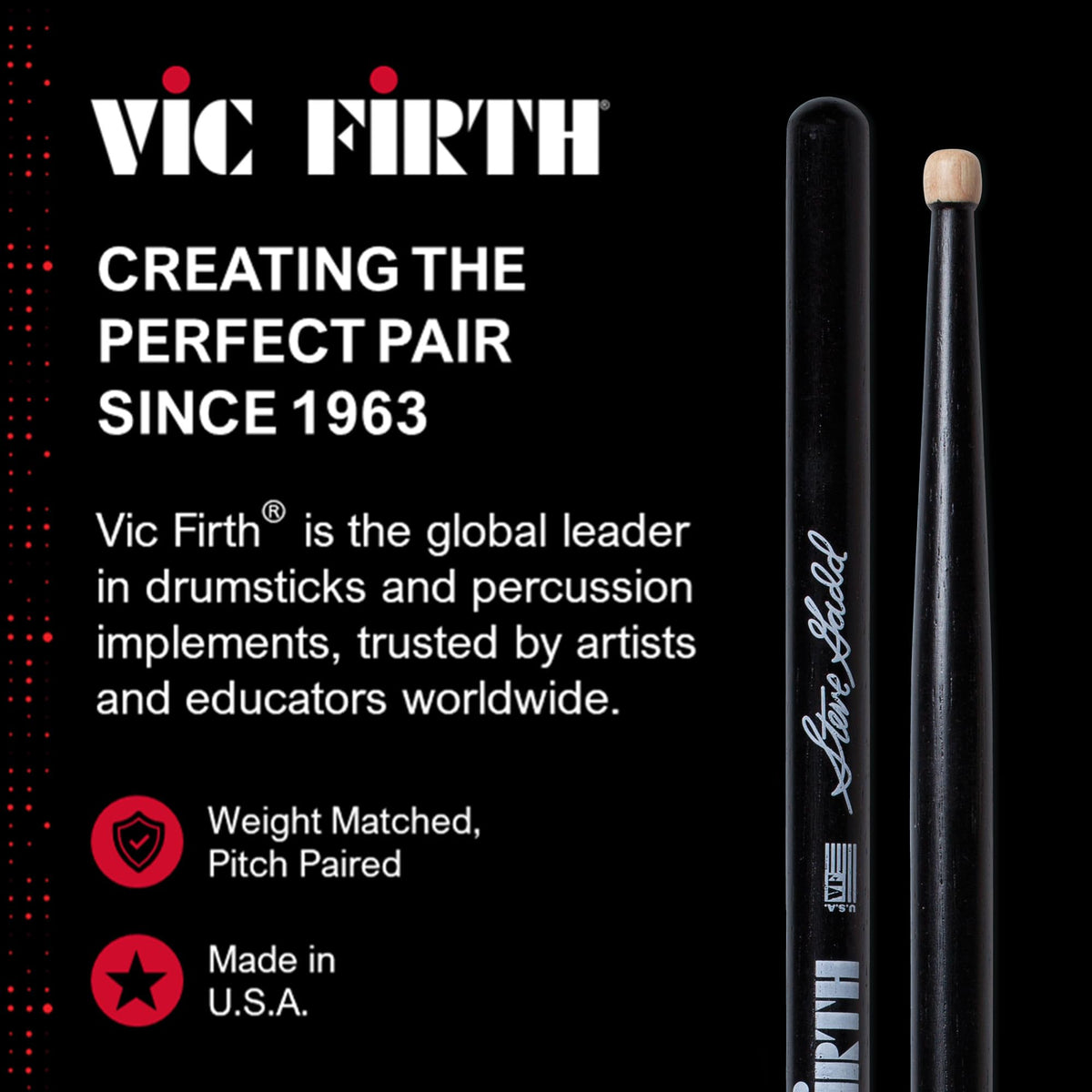 Vic Firth SSG Signature Series Steve Gadd Drumsticks