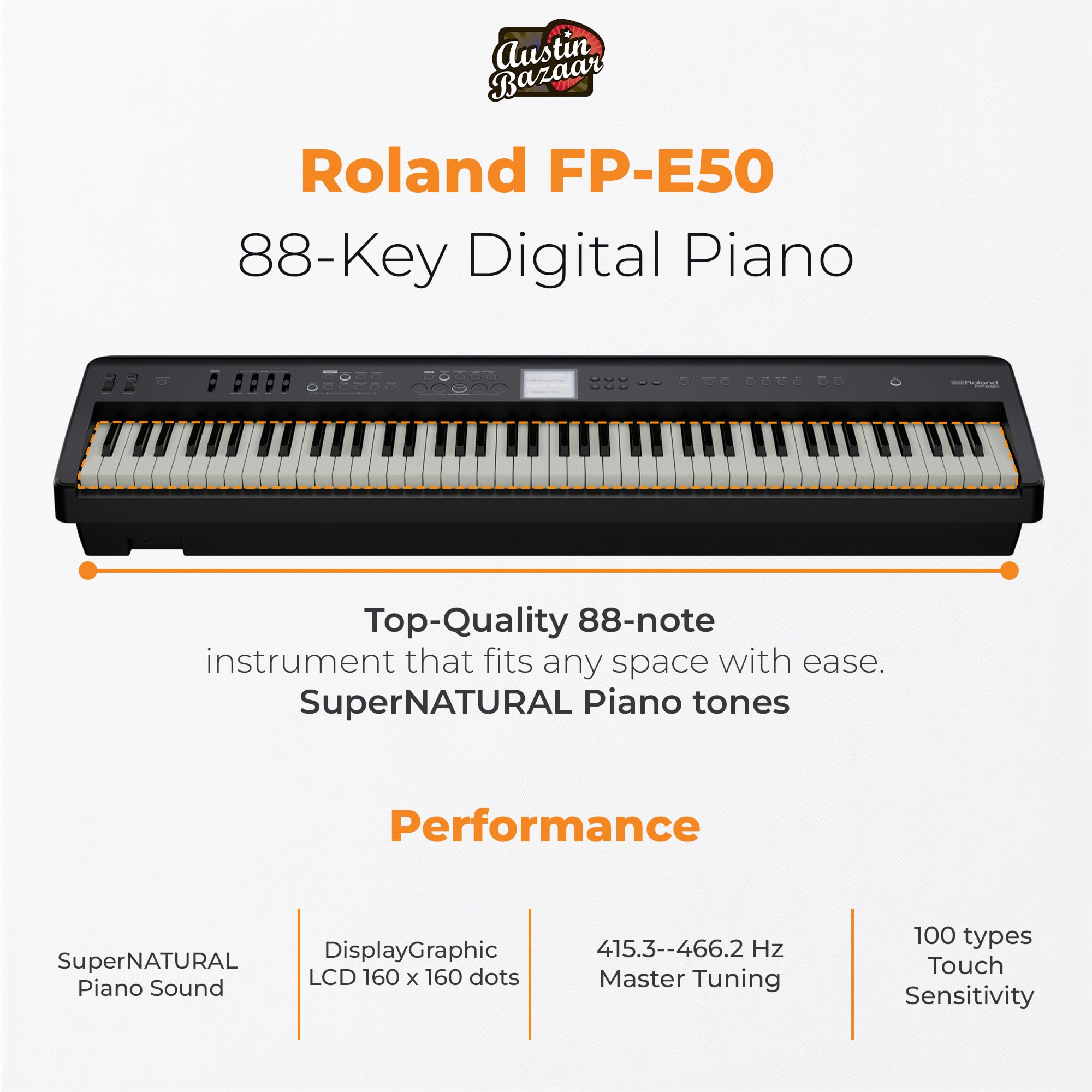 Roland FP-E50 88-Key Digital Piano w/ KSFE-50 Stand