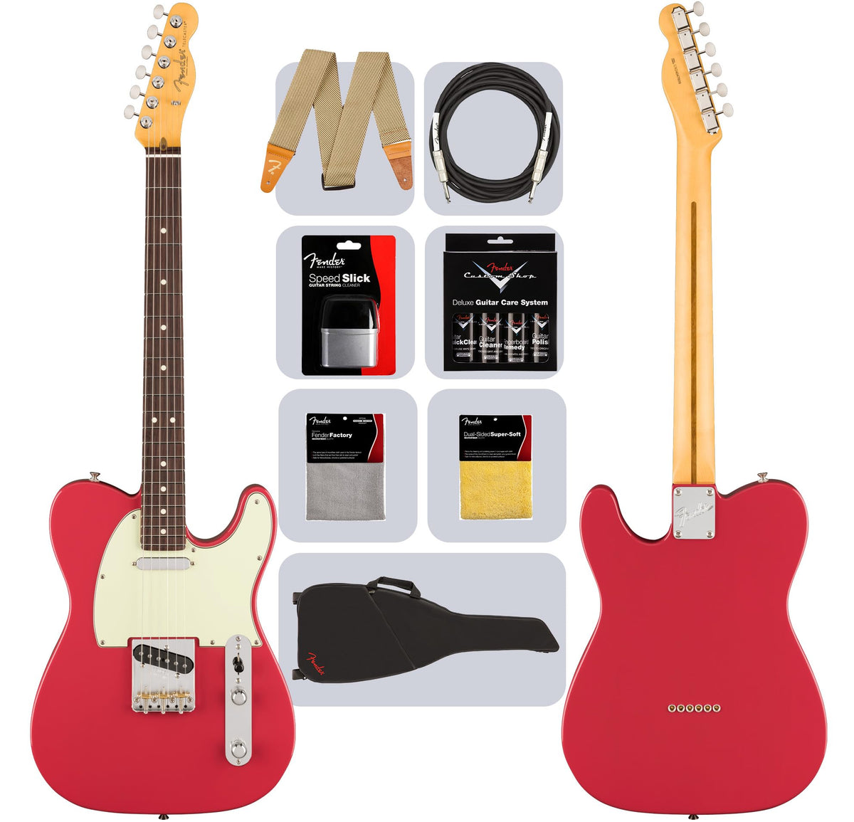 Fender American Professional Classic Telecaster - Faded Dakota Red w/ Cleaning Kit