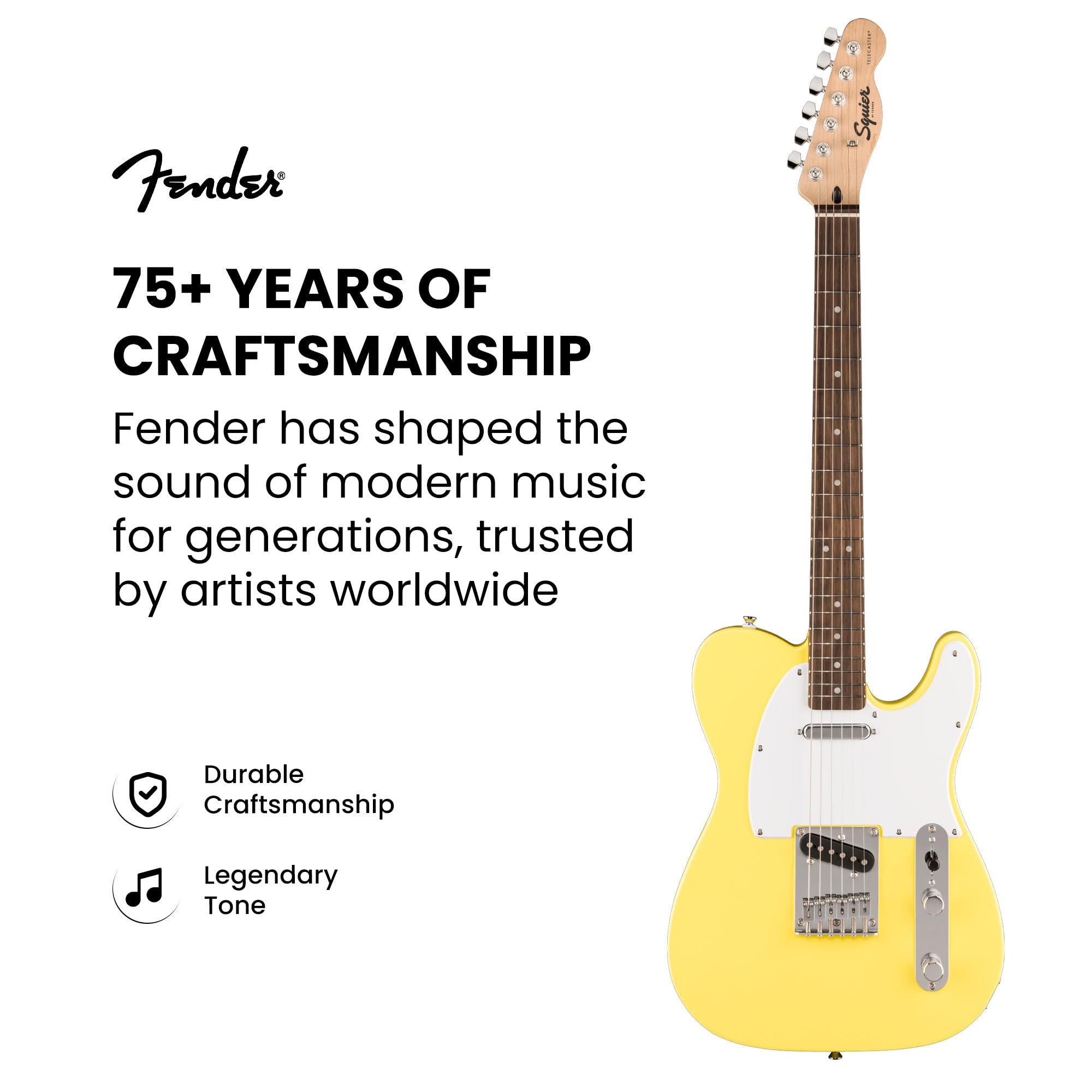 Fender Squier Sonic Telecaster - Canary Yellow w/ Amplifier