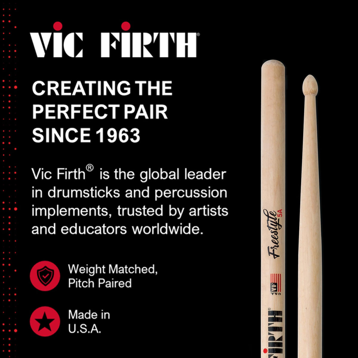 Vic Firth American Concept Freestyle 5A Drumsticks