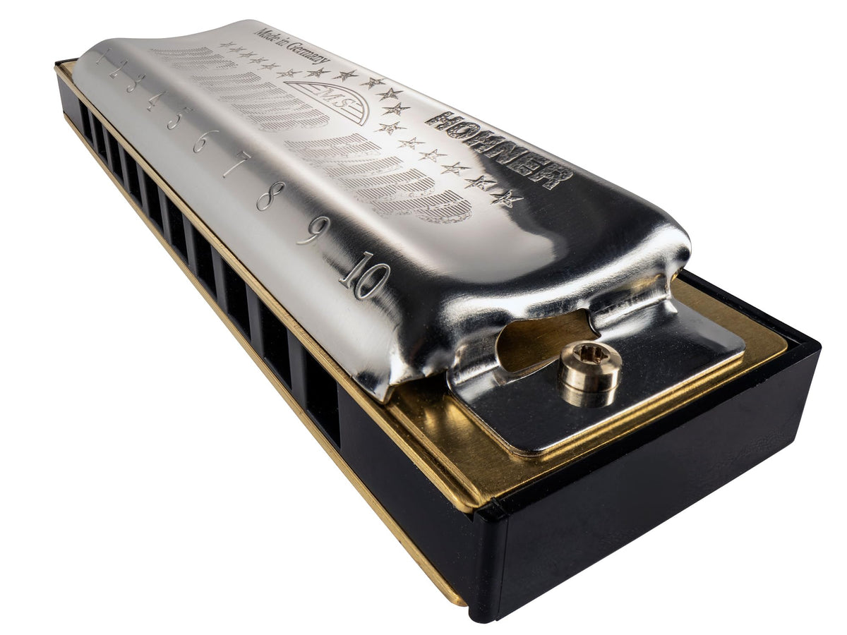 Hohner Big River Harp MS Harmonica - Key of G w/ Instructional Manual