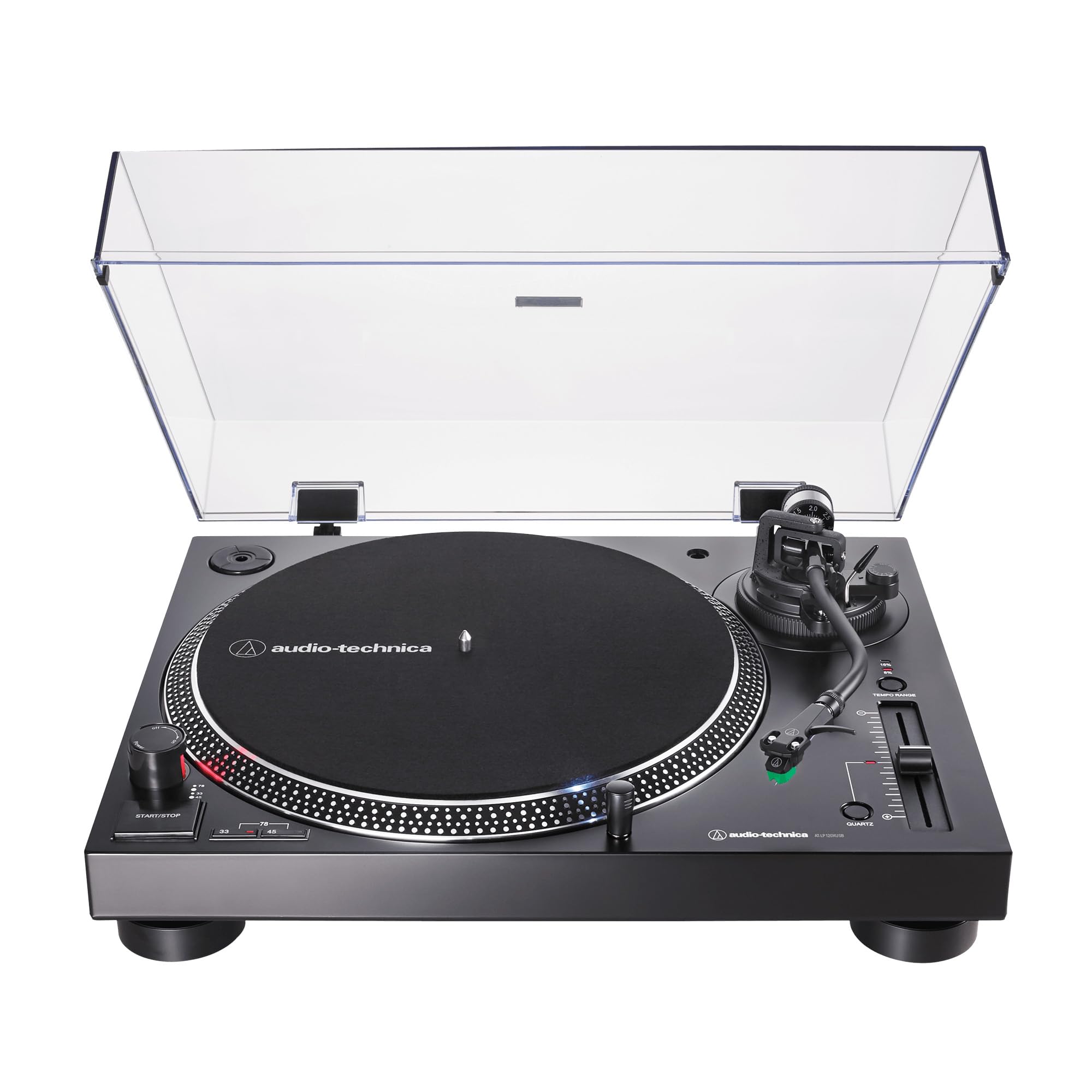 Audio-Technica AT-LP120XUSB Direct-Drive Turntable - Black w/ Headphones