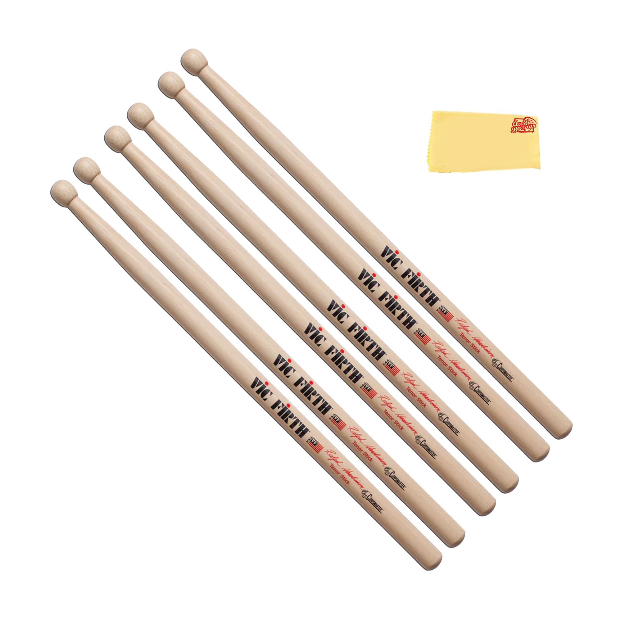 Vic Firth SRHTS Corpsmaster Multi-Tenor Ralph Hardimon Drumsticks - 3 Pack