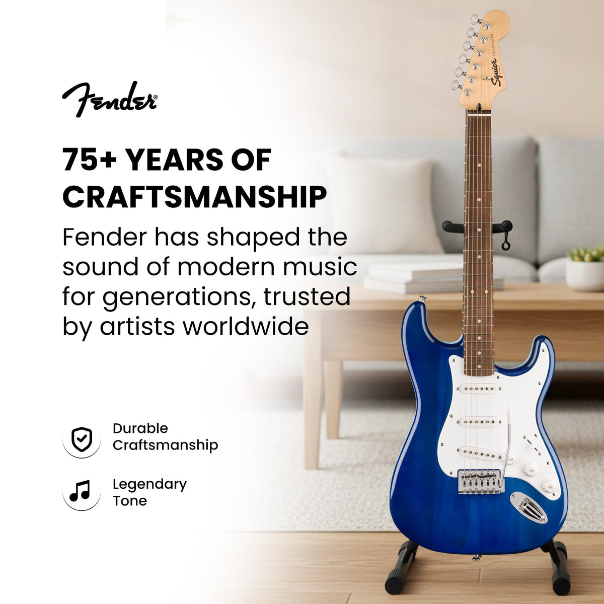 Fender Squier Sonic Stratocaster Pack - Sapphire Blue Transparent