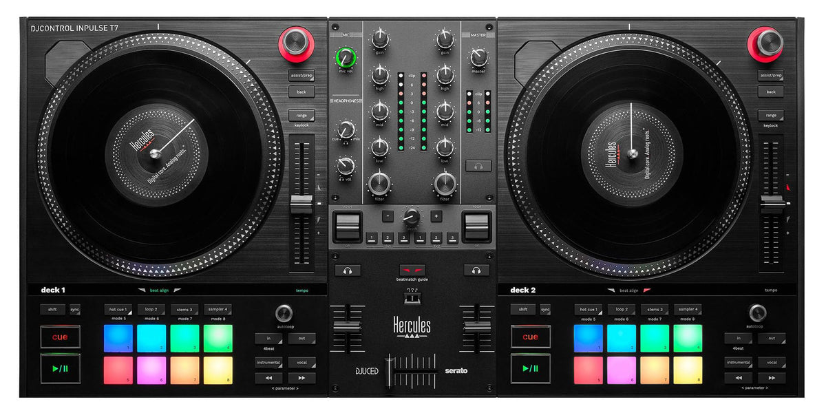 Hercules DJControl Inpulse T7 2-Channel DJ Controller w/ MIDI Cable