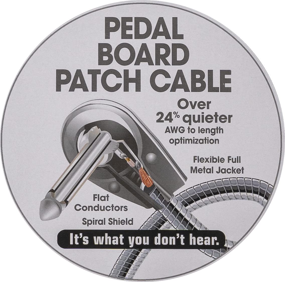 Cleartone 18-Inch Pedal Smart Pedalboard Patch Cable, Angled-Angled, 24 AWG - 3 Pack