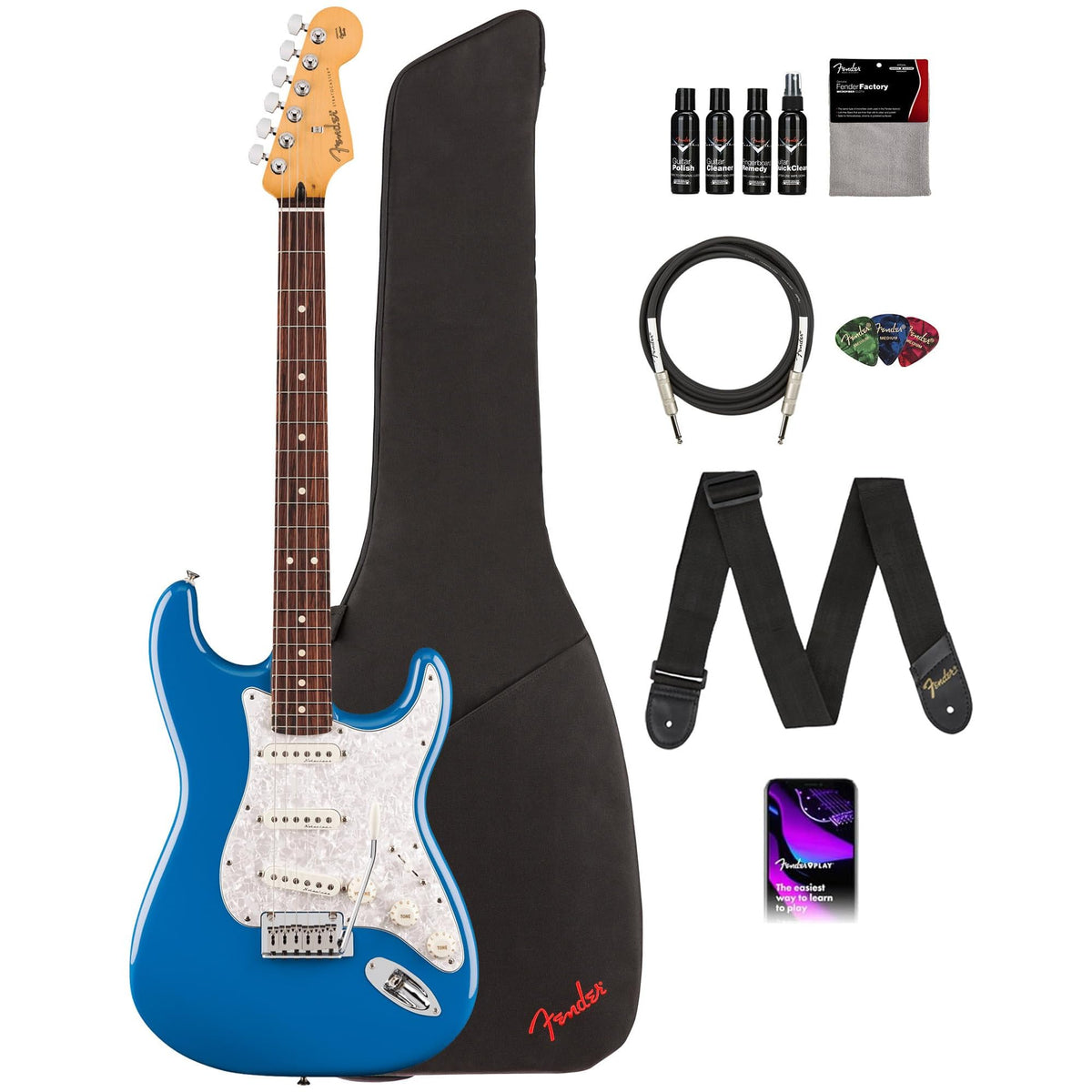 Fender Player II Modified Stratocaster - Electric Blue w/ Cleaning Kit