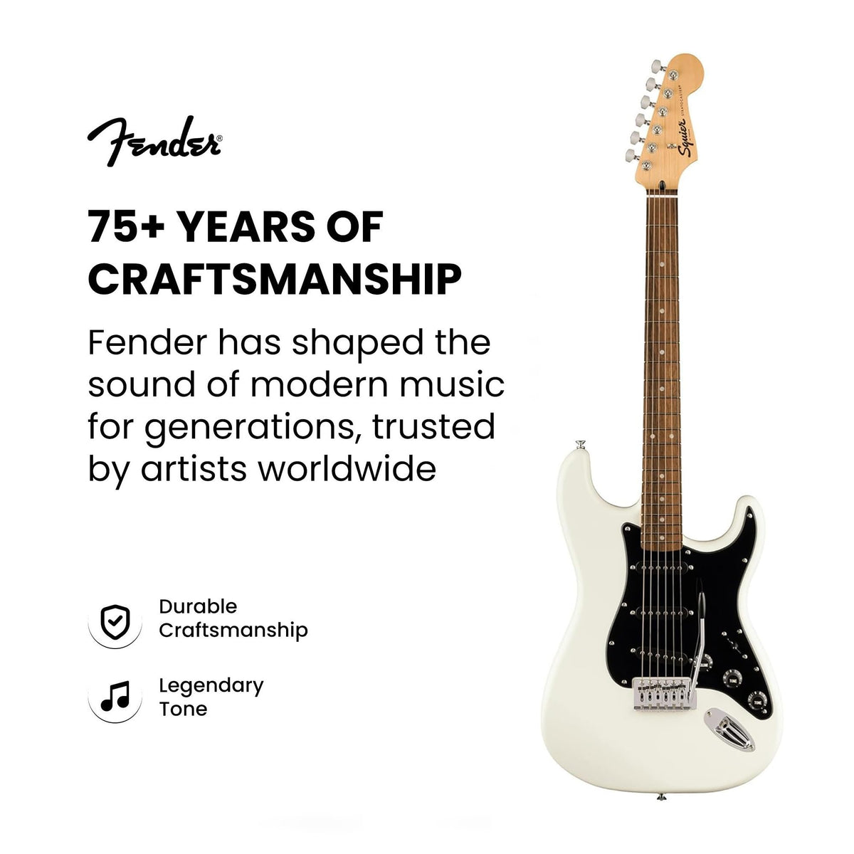 Fender Squier Sonic Stratocaster - Arctic White w/ Frontman 10G