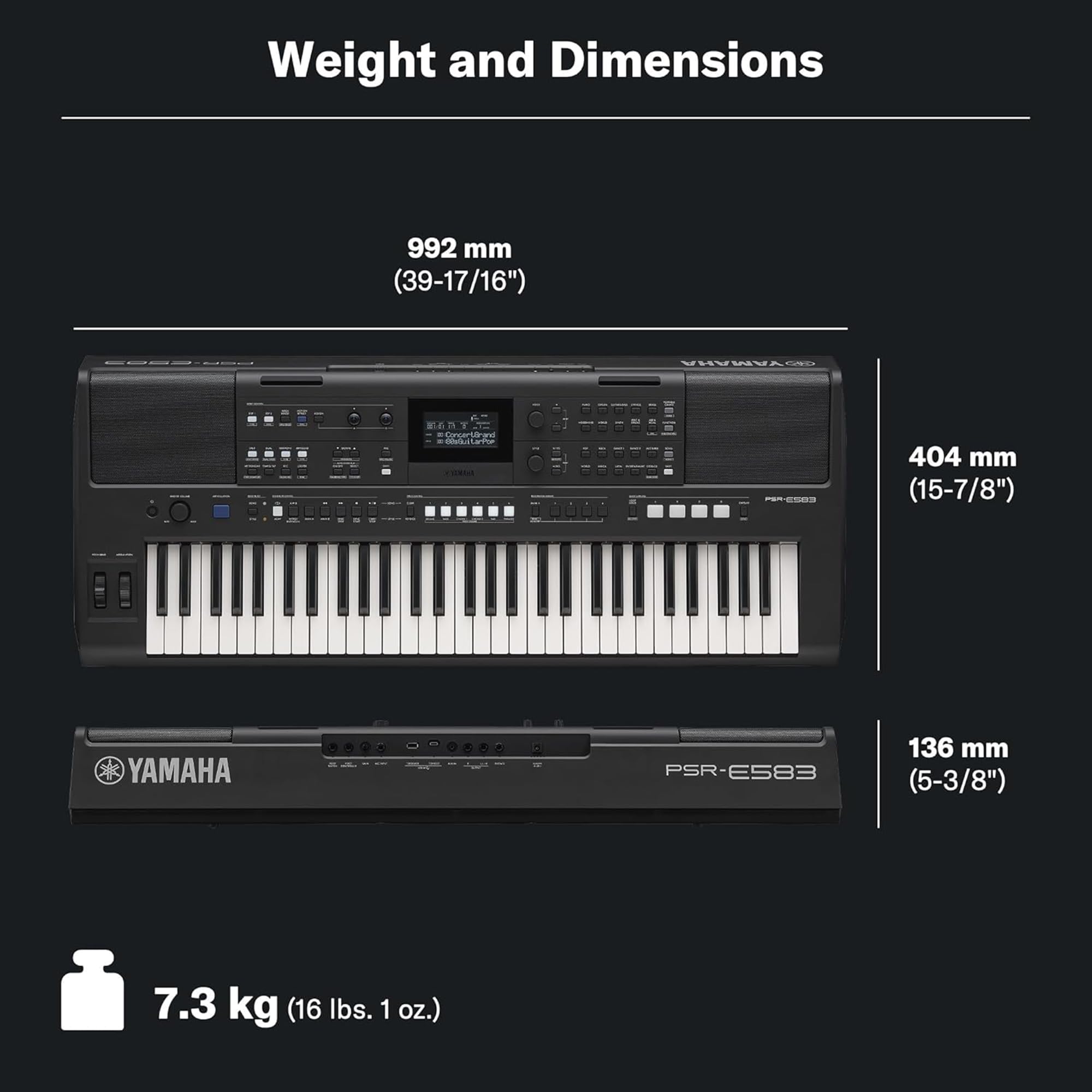 Yamaha PSR-E583 61-Key Touch-Sensitive Portable Keyboard