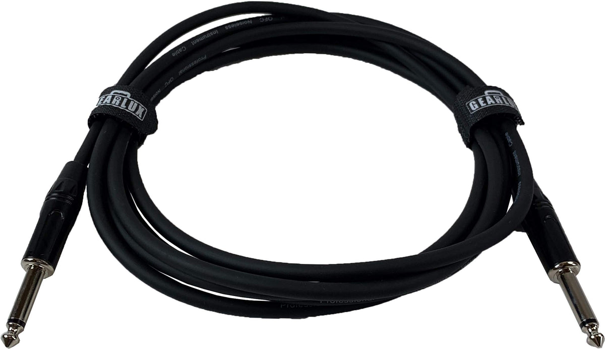 Gearlux 10-Foot Instrument Cable, Straight-Straight, Black