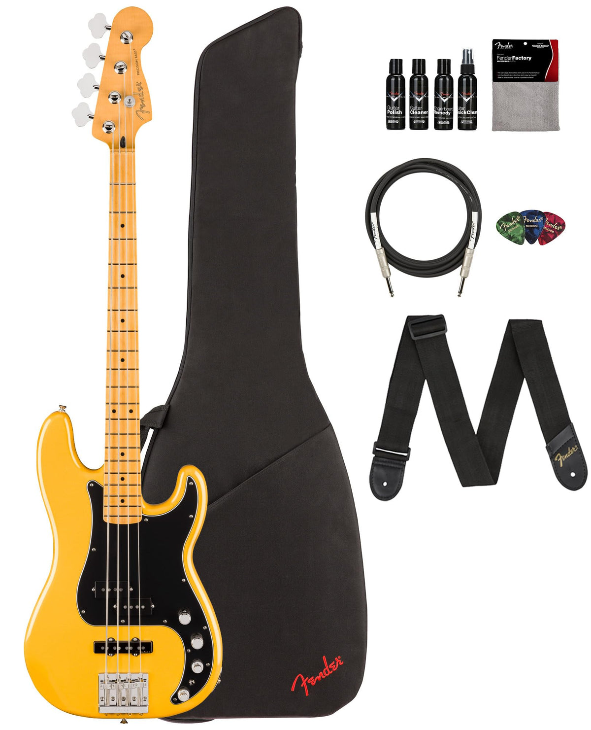 Fender Player II Modified Active Precision Bass - Sunshine Yellow w/ Cleaning Kit