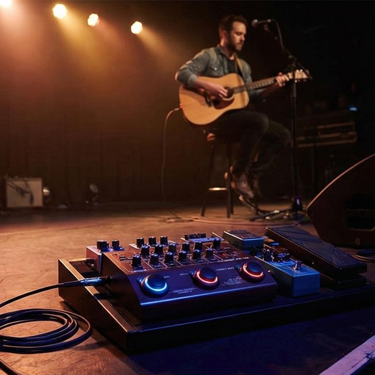 Boss AD-10 Acoustic Preamp w/ Instrument Cables