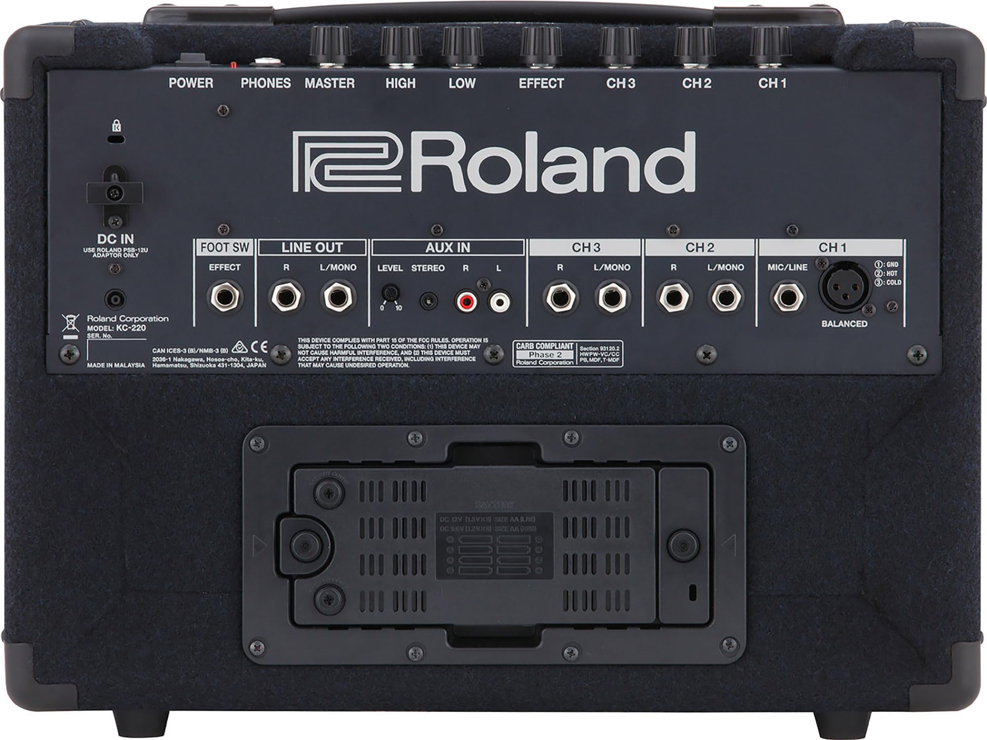 Roland KC-220 Battery-Powered Stereo Keyboard Amplifier w/ Instrument Cable