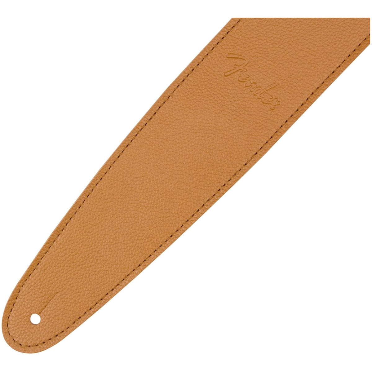 Fender Top-Grain Leather Guitar Strap - Laurel Tan w/ Red Strap Blocks