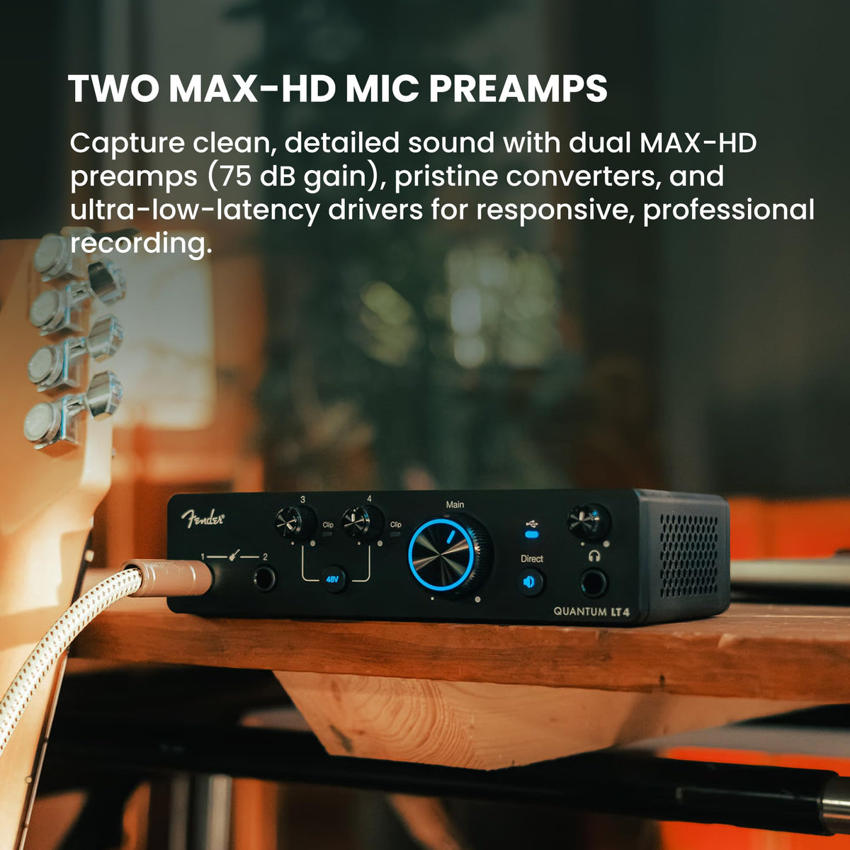 Fender Quantum LT 4 USB-C Audio Interface w/ Headphones