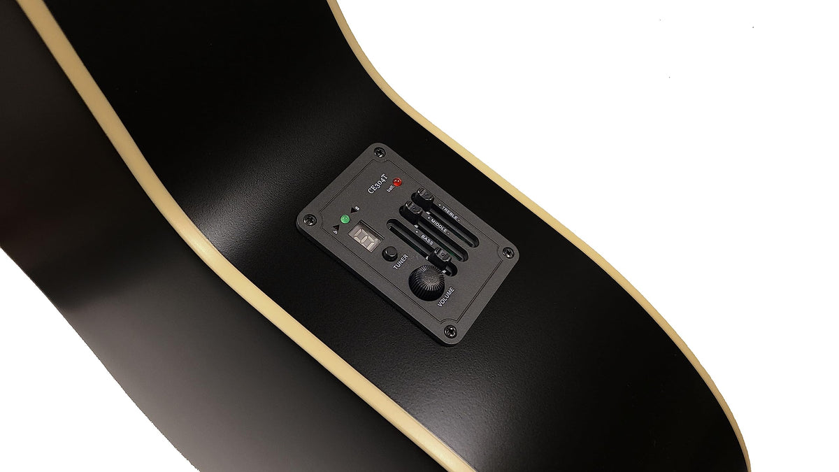 Berkeley ELEMENTARY-EQ-BKS Concert Cutaway Acoustic-Electric Guitar