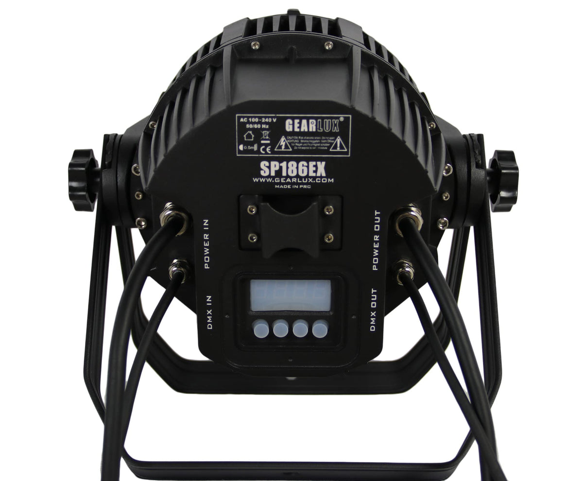 Gearlux SP186EX 18-LED 14-Watt RGBWA+UV Six-in-One LED PAR Stage Light