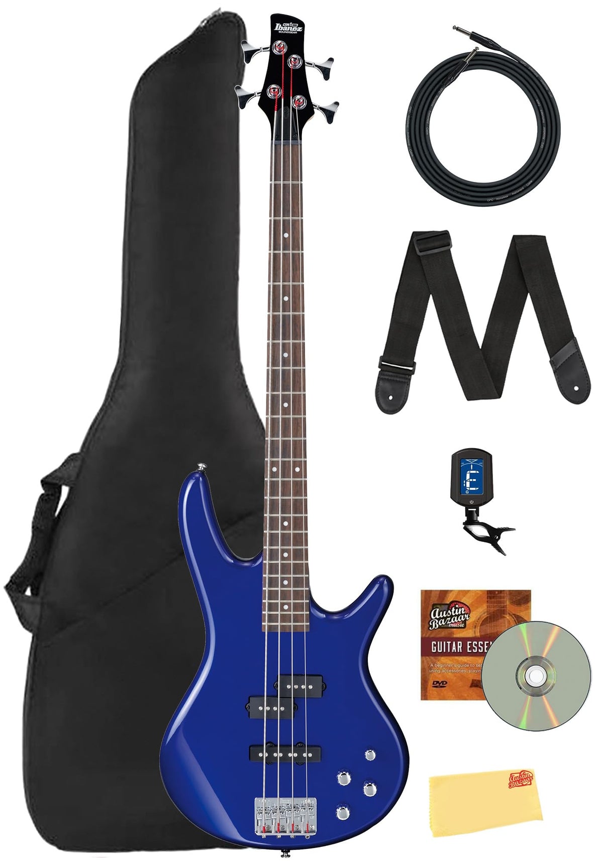Ibanez GSR200 SR Gio Bass Guitar - Jewel Blue w/ Gig Bag