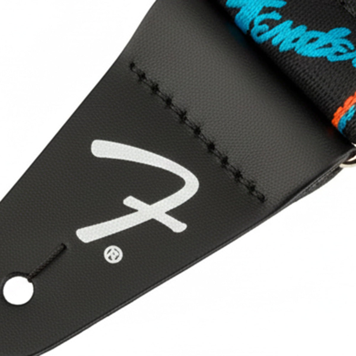 Fender Neon Monogrammed 2-Inch Guitar Strap - Blue and Orange w/ Strap Blocks