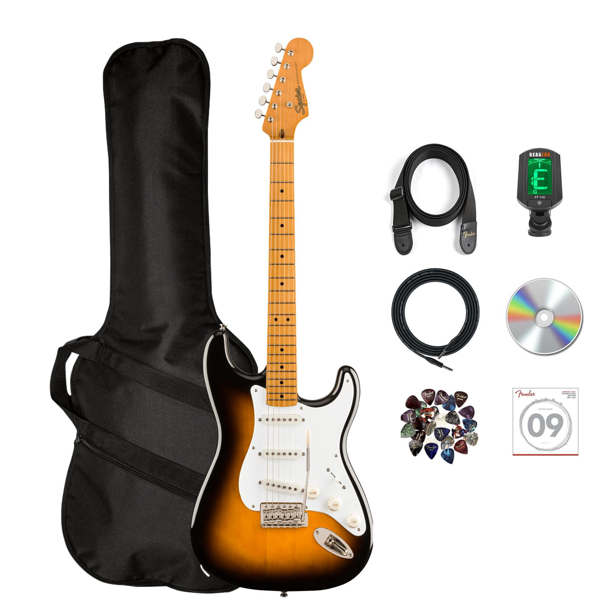 Fender Squier Classic Vibe '50s Stratocaster - 2-Color Sunburst w/ Gig Bag