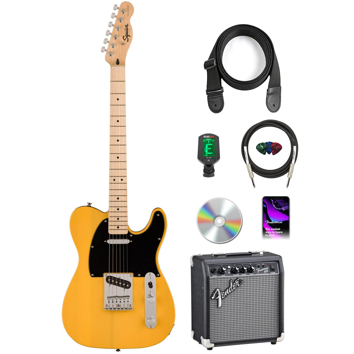 Fender Squier Sonic Telecaster - Butterscotch Blonde w/ Frontman 10G Amplifier
