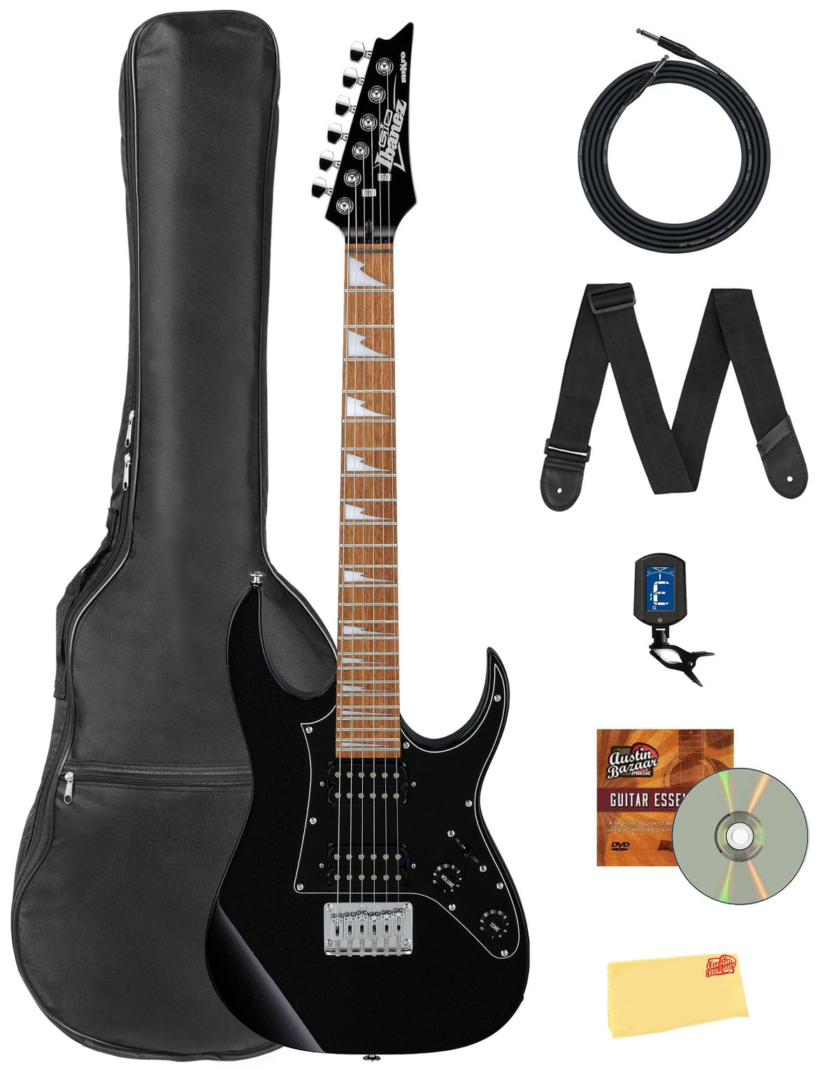 Ibanez GRGM21 RG Gio miKro Short-Scale Electric Guitar - Black Night w/ Gig Bag