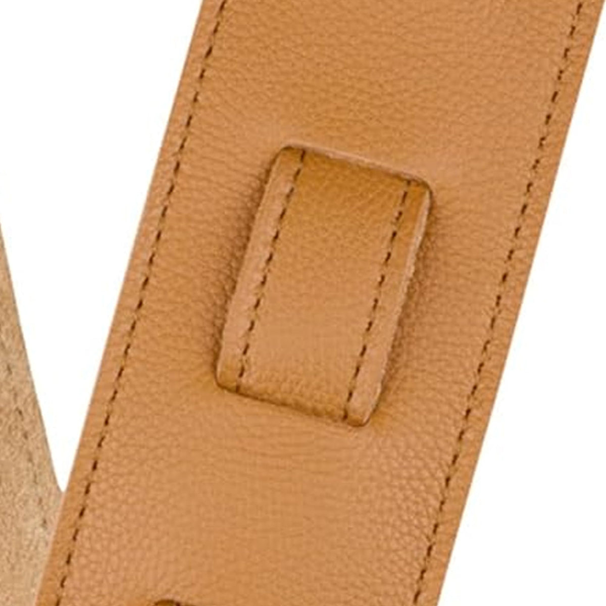 Fender Top-Grain Leather Guitar Strap - Laurel Tan w/ Red Strap Blocks