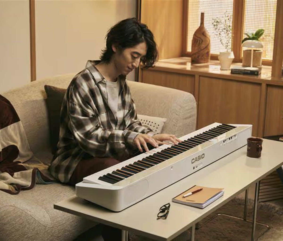 Casio PX-S1100 Privia Digital Piano - Mellow Beige w/ SP-34 Pedal