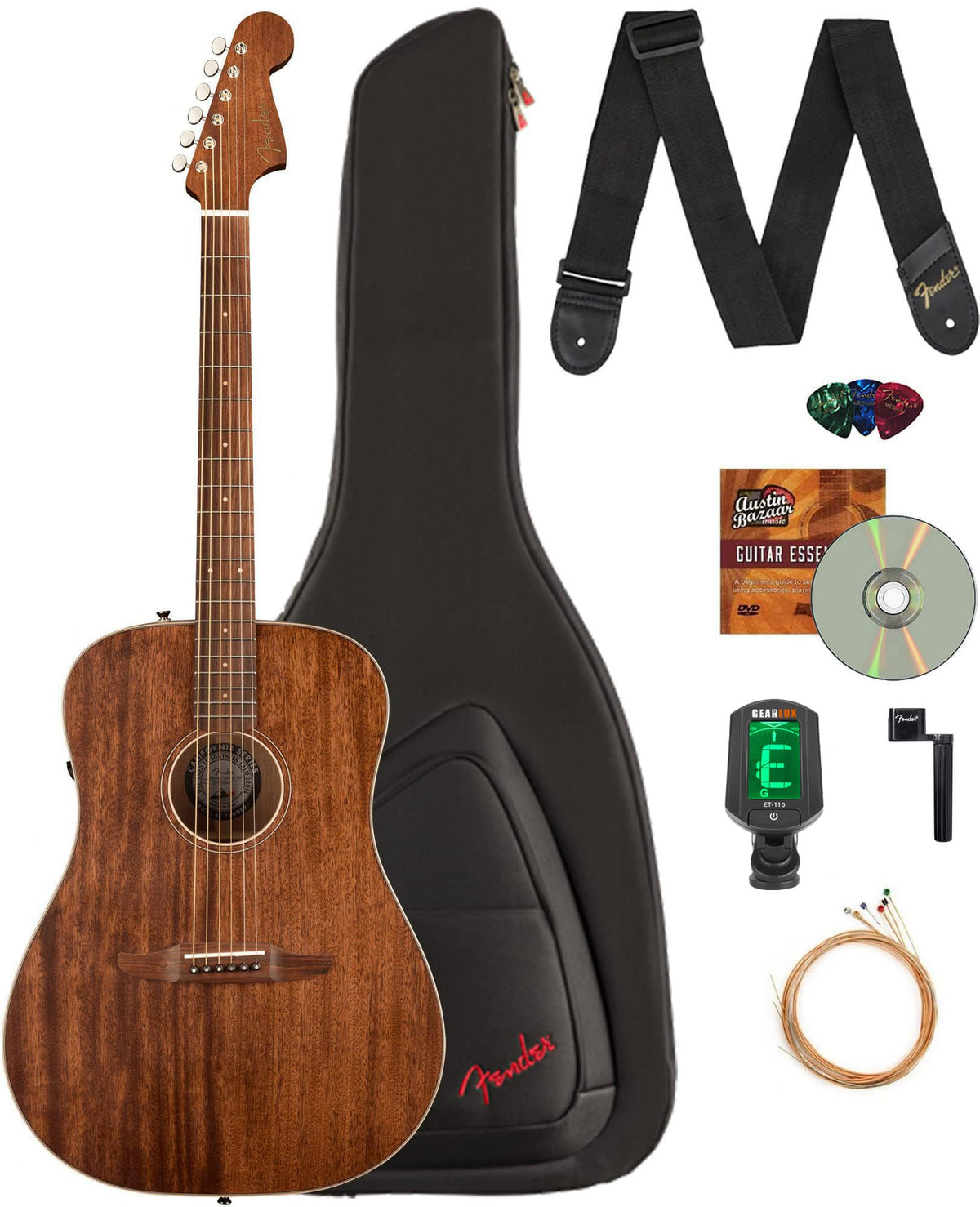 Fender Redondo Special Acoustic-Electric Guitar - Mahogany w/ Gig Bag