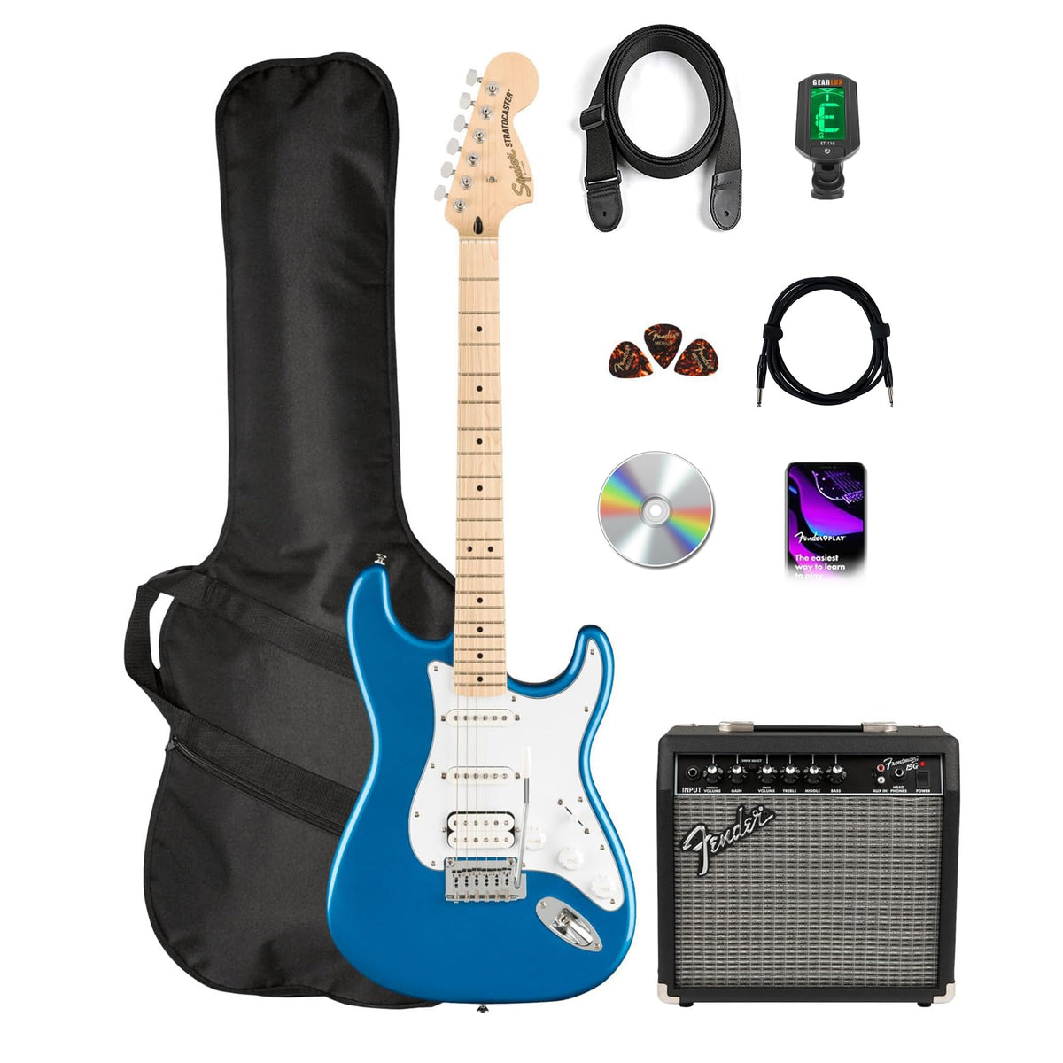 Fender Squier Affinity Stratocaster HSS - Lake Placid Blue w/ Frontman 10G Amplifier