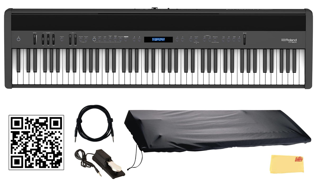 Roland FP-60X 88-Key Digital Piano - Black w/ Sustain Pedal