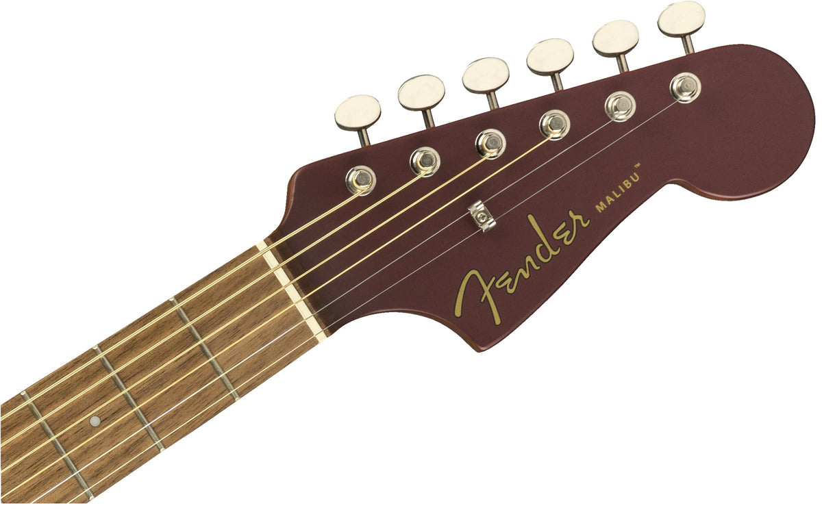 Fender Malibu Player Acoustic-Electric Guitar - Burgundy Satin w/ Gig Bag