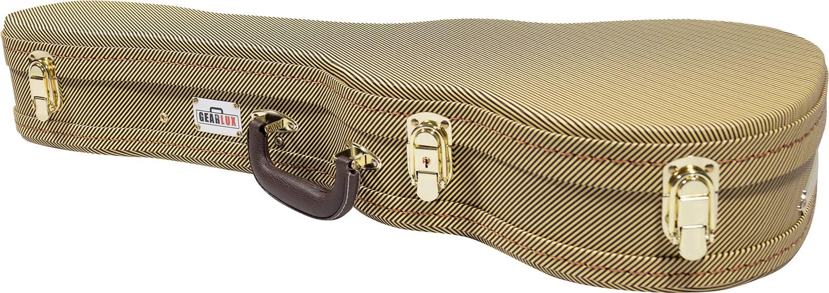 Gearlux Wooden Soprano Ukulele Case - Tweed