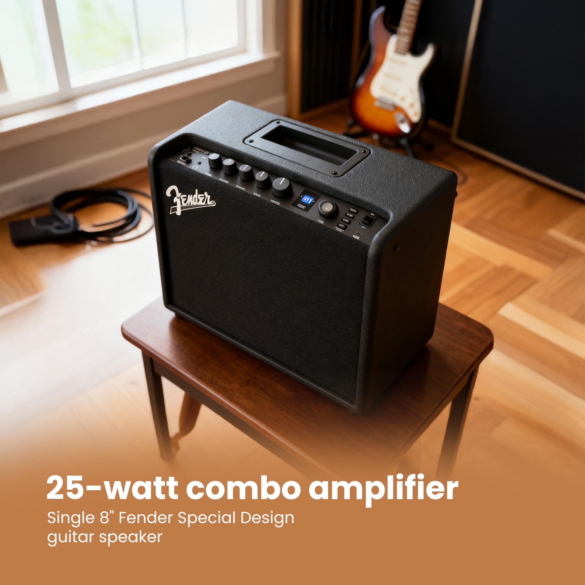 Fender Mustang LT25 Guitar Combo Amplifier w/ Instrument Cable