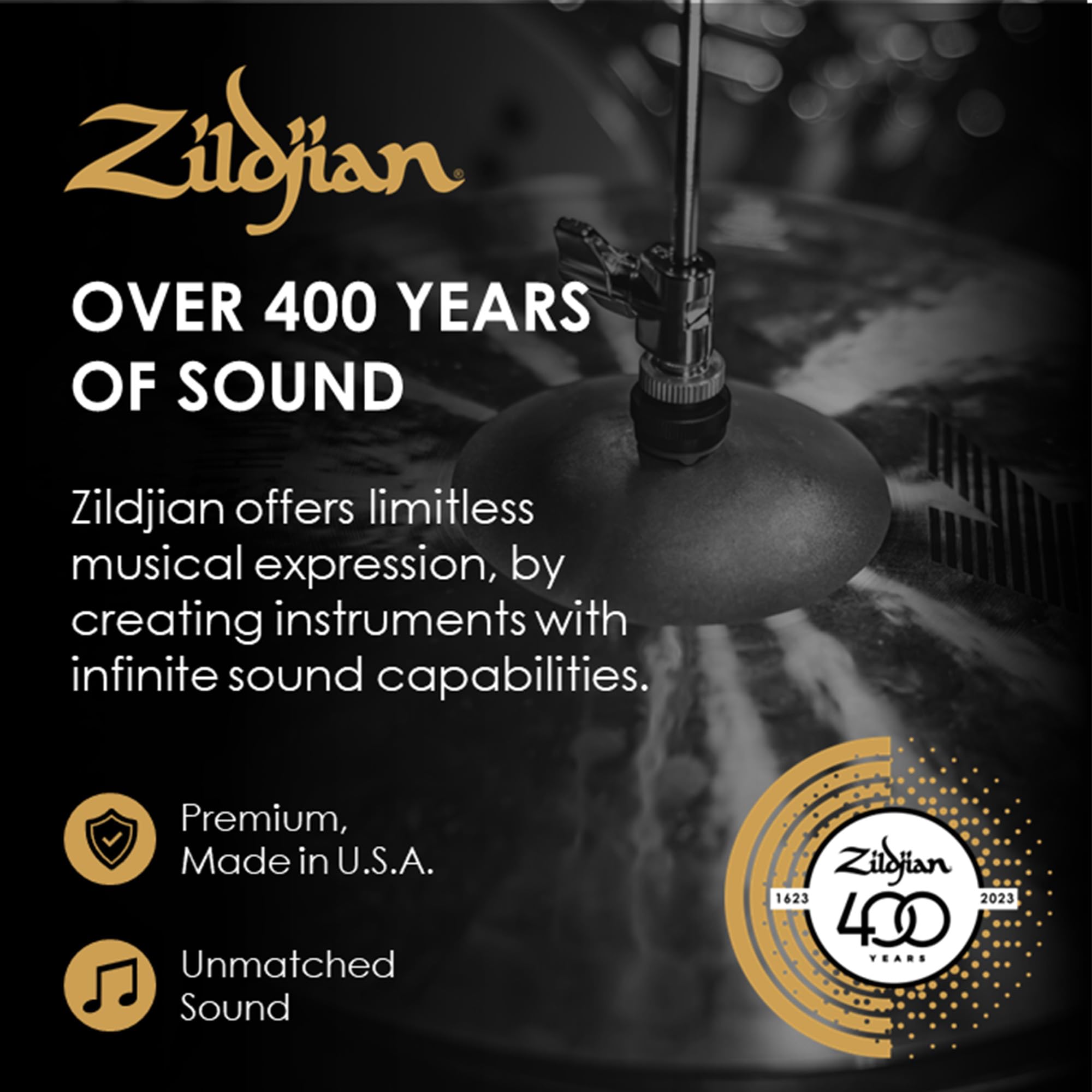 Zildjian A0449 20" A Symphonic Viennese Tone Cymbals - Pair w/ Drumstick Bag
