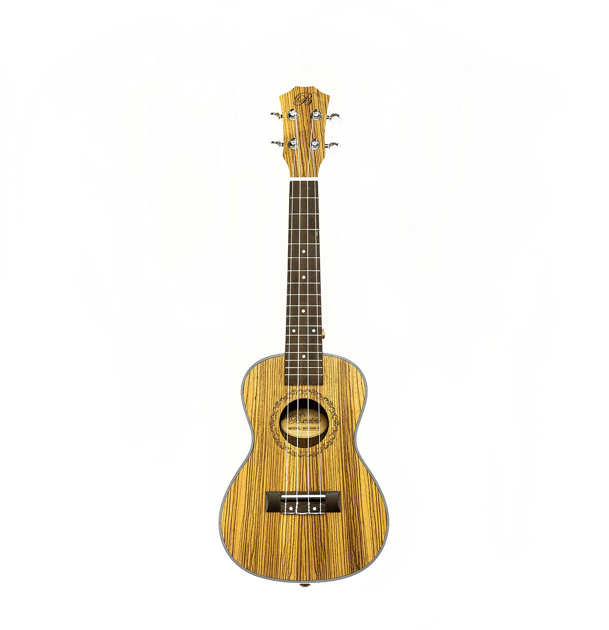 Barcelona Zebra Wood Concert Ukulele w/ Gig Bag