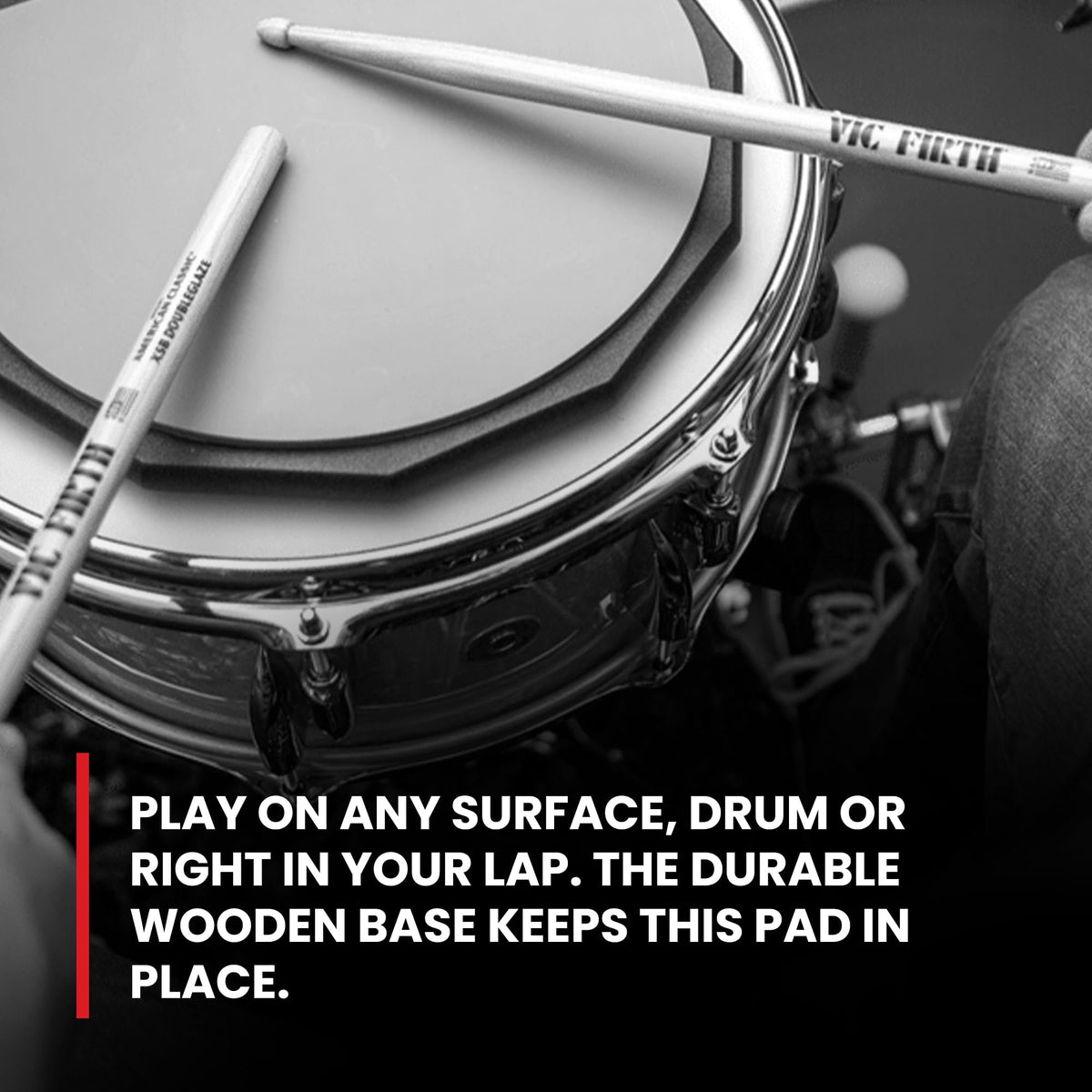 Vic Firth PAD6D 6" Double-Sided Practice Pad w/ Drumsticks