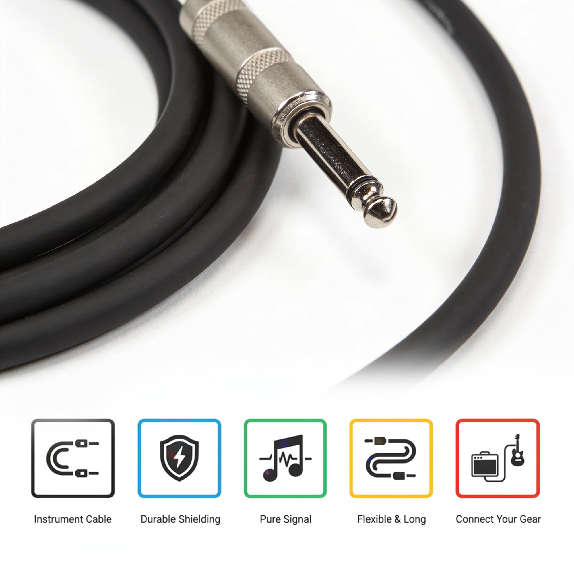 Fender 10-Foot Original Instrument Cable, Straight-Straight, Black - 1 Pack