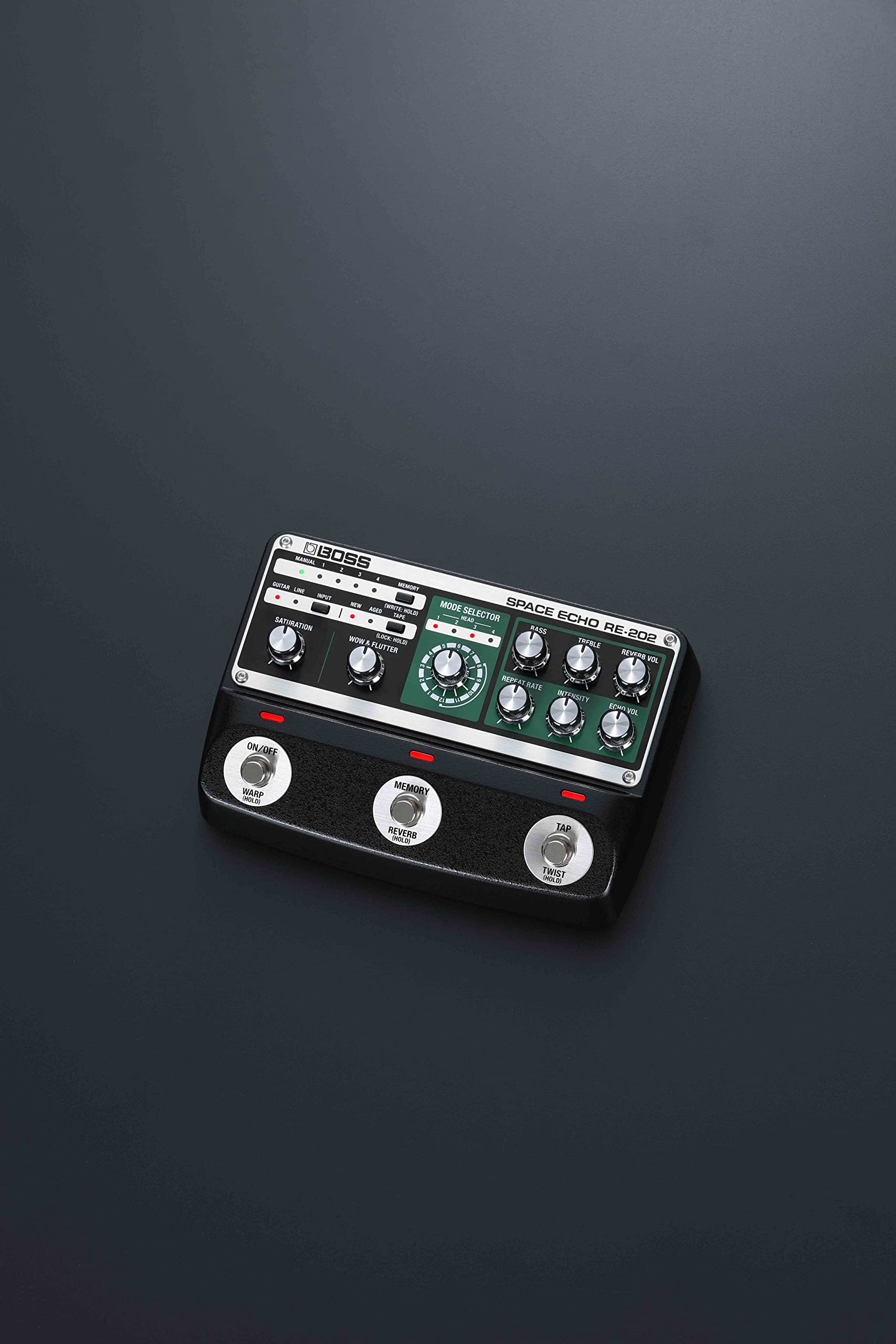 Boss RE-202 Space Echo Delay and Reverb Effects w/ Instrument Cables
