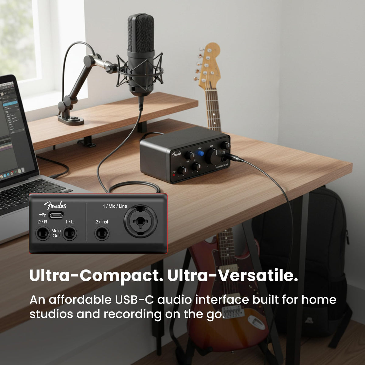 Fender AudioBox Go USB-C Audio Interface w/ Headphones