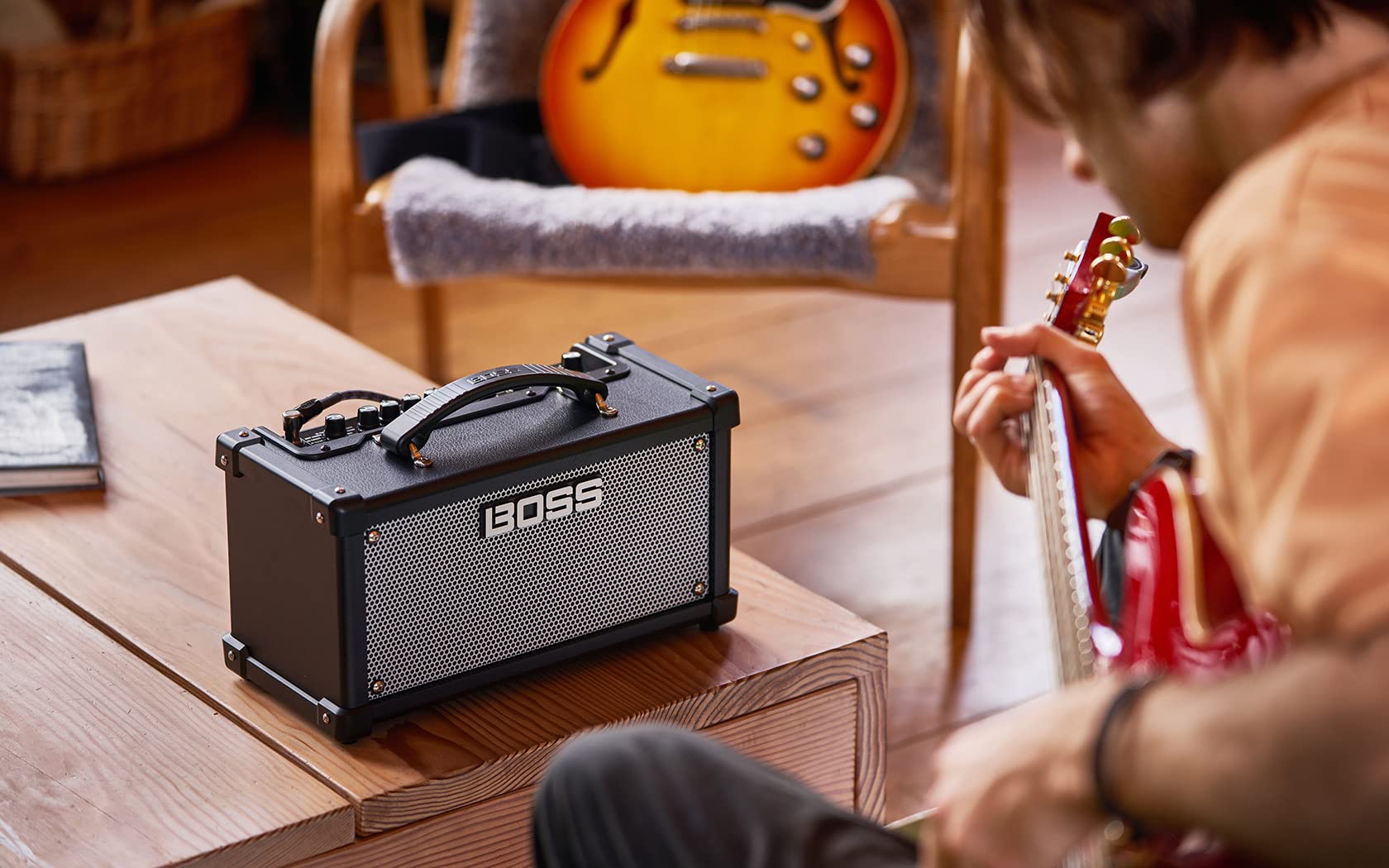 Boss Dual Cube LX Portable Electric Guitar Combo Amplifier w/ Instrument Cable