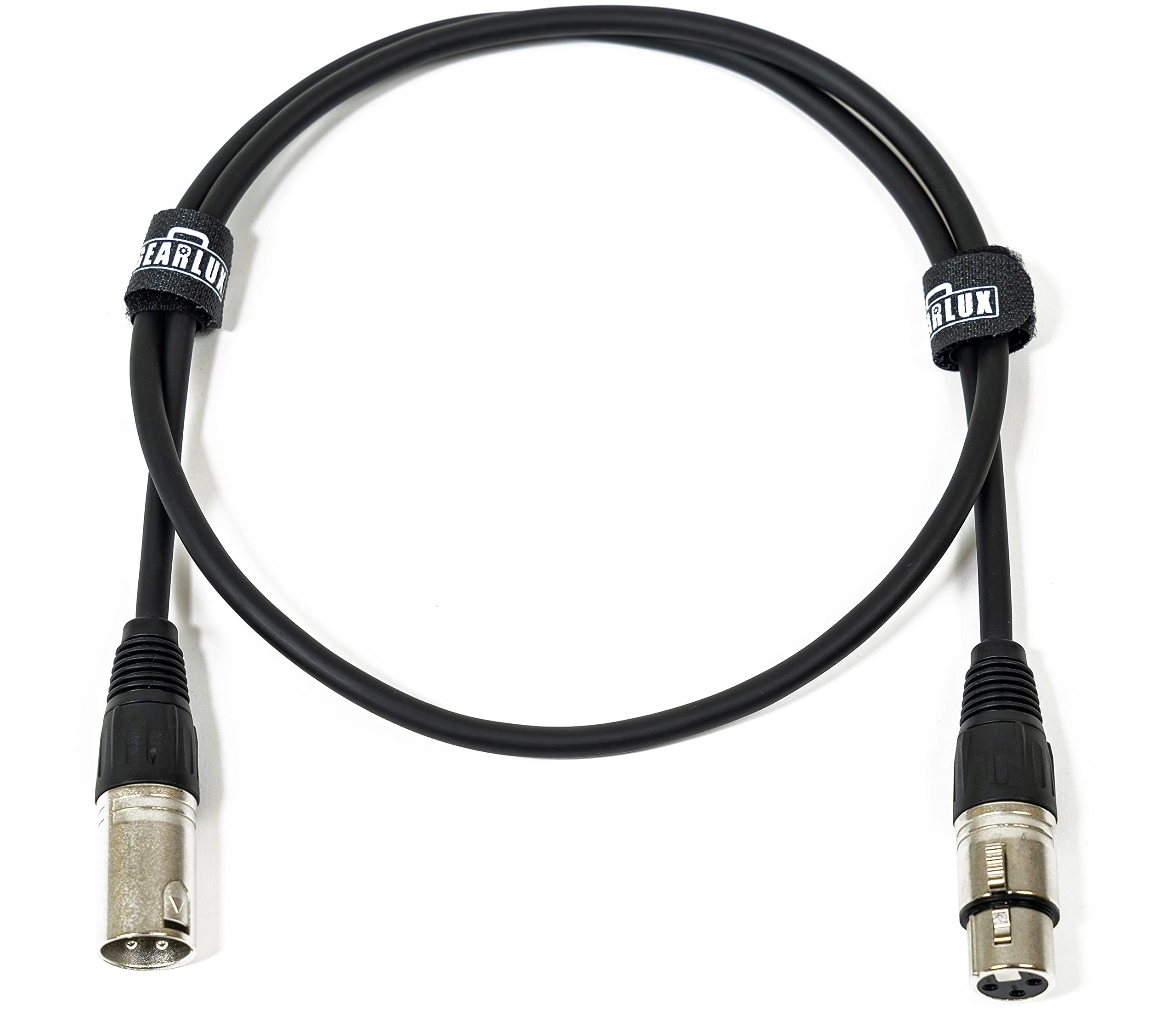 Gearlux 3.2-Foot 3-Pin Male-to-Female DMX Cable - 10 Pack