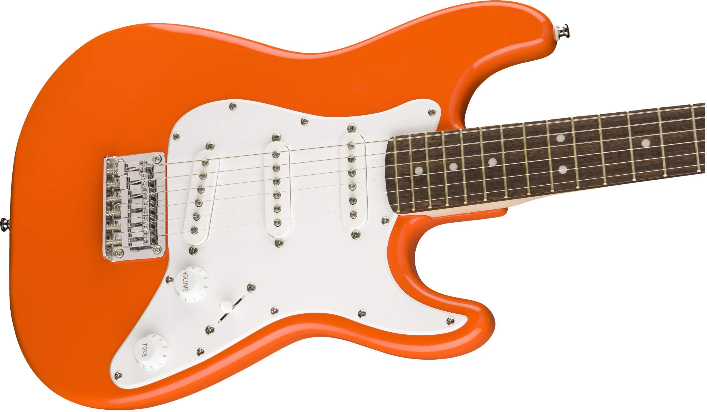 Fender Squier 3/4-Size Kids Mini Strat Electric Guitar - Competition Orange w/ Tuner