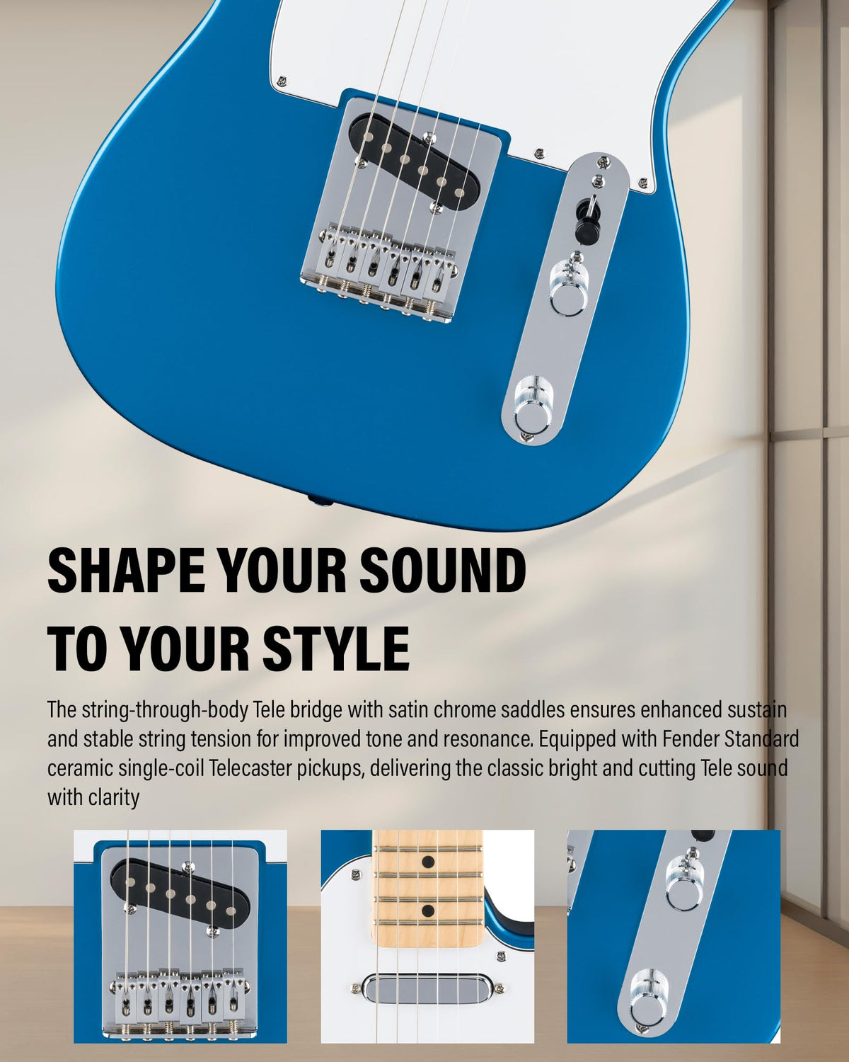 Fender Standard Telecaster - Aqua Marine Metallic w/ Guitar Cleaning Kit