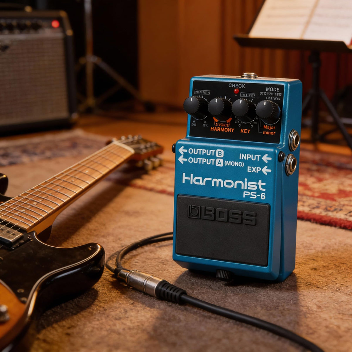 Boss PS-6 Harmonist w/ Instrument Cables