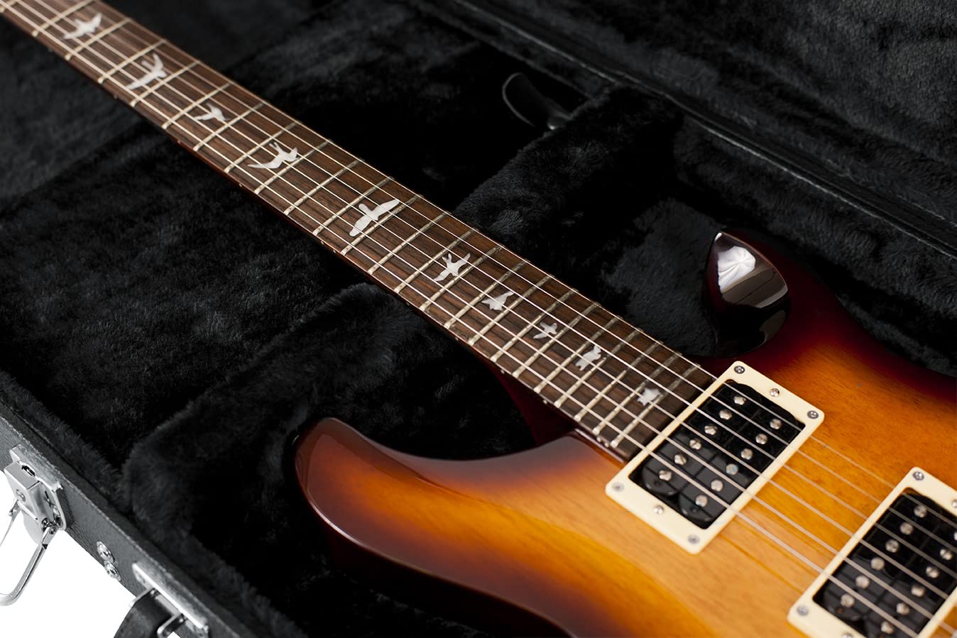 Gator GWE-ELEC-WIDE Wood Case for PRS and Wide Body Style Electric Guitars w/ Instrument Cable