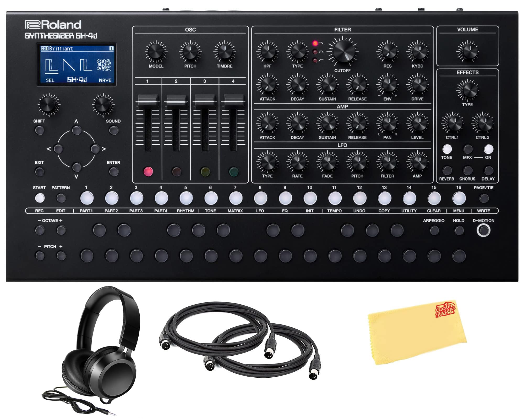 Roland SH-4d Desktop Synthesizer w/ Headphones