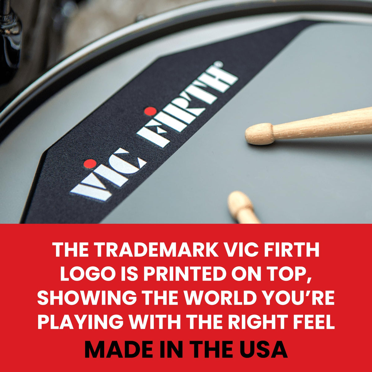 Vic Firth PAD6D 6" Double-Sided Practice Pad w/ Drumsticks